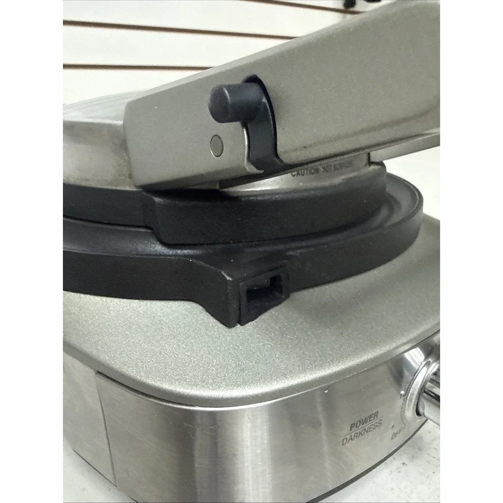 Breville Waffle Maker BWM520XL No Mess Stainless Steel WORKS Tested Clean EUC!!